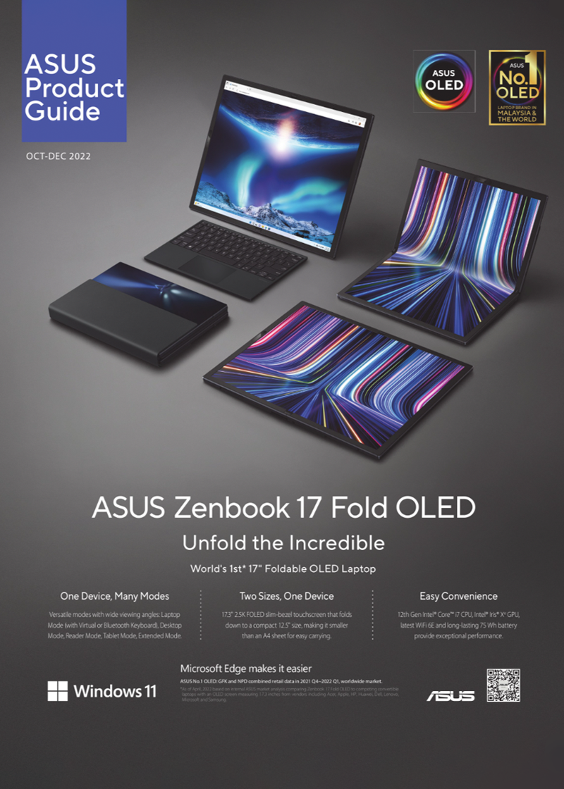 Exemple de guide produit Asus amélioré avec Flipsnack